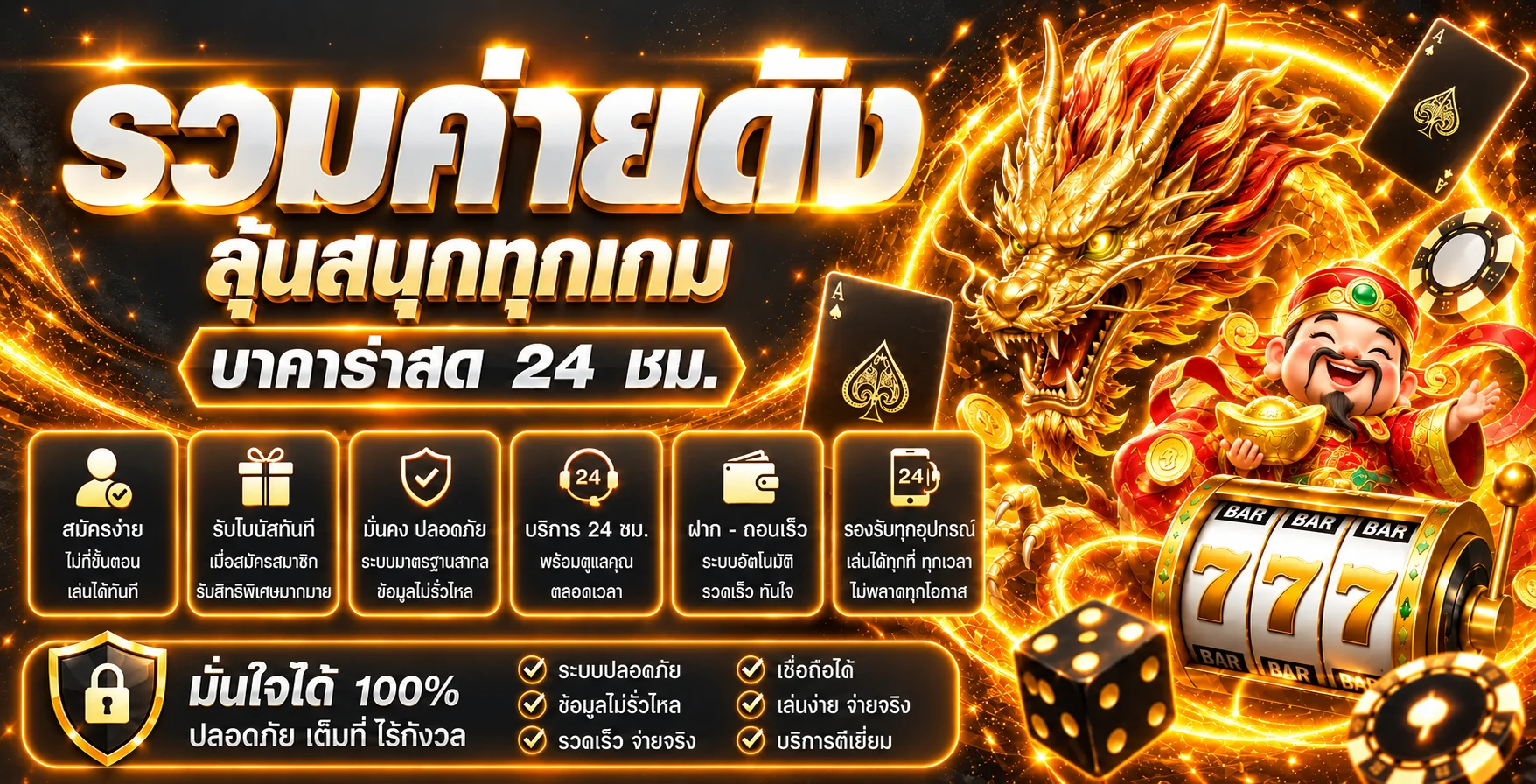ภาพรวมบริการเกมออนไลน์ TOP88BEST โทนส้มทอง
